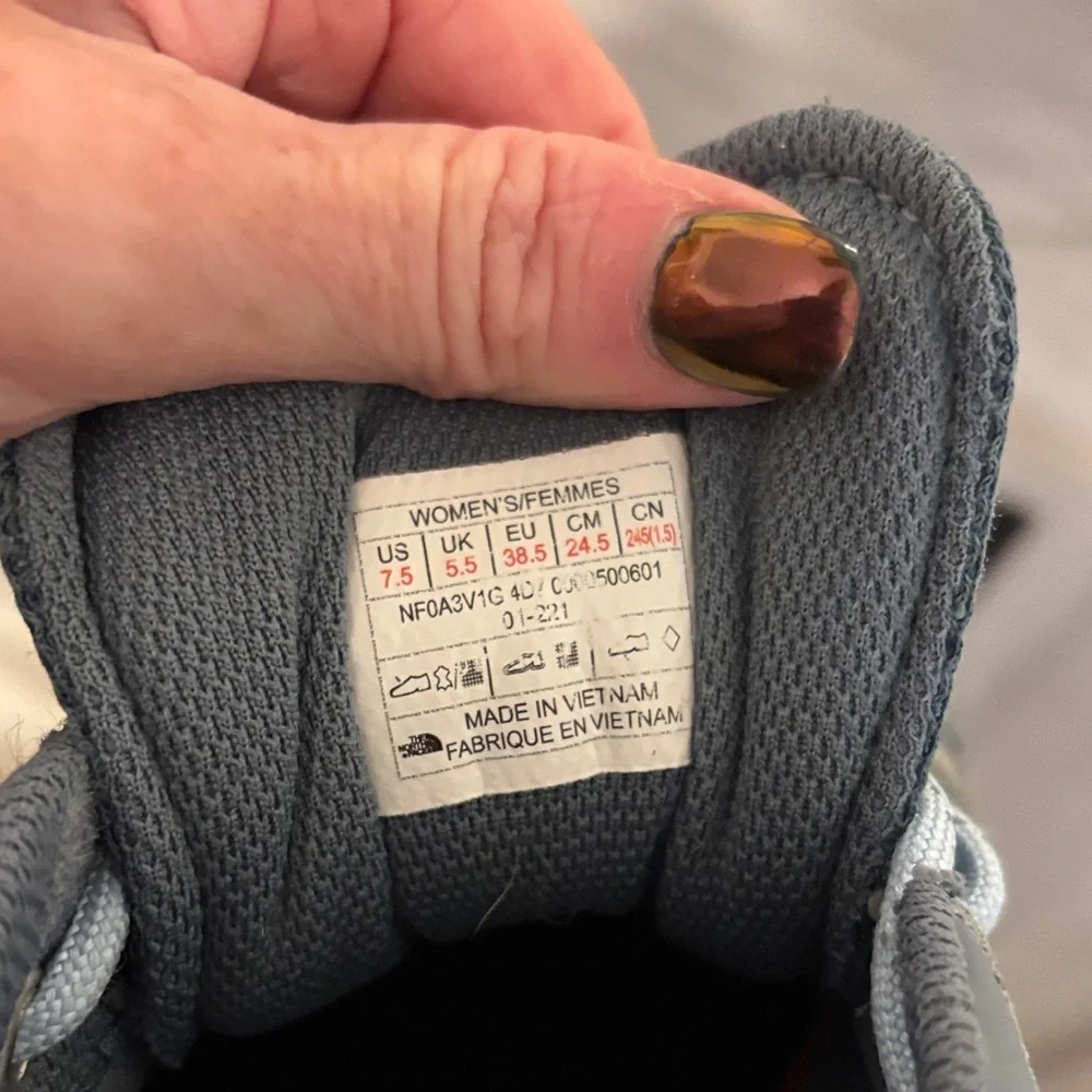 The North Face Black and Blue Trail Shoes